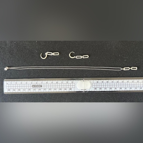 Silver Necklace and Earring Set - Picture 3 of 3